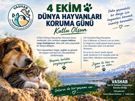 4 Ekim Dünya Hayvanları Koruma Günü kutlu olsun 